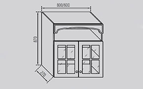 Кухонная секция Валенсия верхняя В 60Ск - Фото