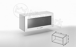 Кухонная секция София верхняя 80ВВ/36 Витрина - Фото
