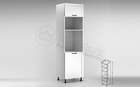 Кухонная секция Винтаж пенал 60Р Духовка 233,6 см. - Фото