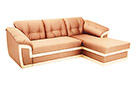 Угловой диван-ниша Триумф Г (осн.Alberta cocoa/вставка Зевс делюкс ванила) - Фото