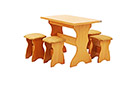 Комплект Афина стол (раскладной) + 4 табурета - Фото