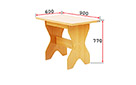 Комплект Милан стол (раскладной) + 4 табурета - Фото_1