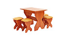 Комплект АМ11 стол (раскладной) + 4 табурета - Фото