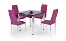 Стол обеденный Kent chrome steel violet - Фото
