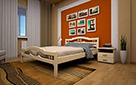 Кровать Юля (сосна/серый) ламели 3,2мм. - Фото