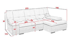 Кутовий диван Арена (підлокітник + алігатор) - Фото_5