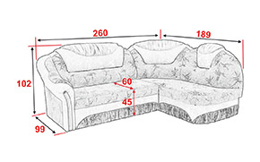 Угловой диван Вертус (1 подлокотник) - Фото_4