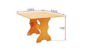 Комплект Афіна стіл (розкладний) + 4 табурета - Фото_2