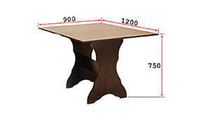 Комплект АМ12 стол (раскладной) + 4 табурета - Фото_3