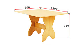 Комплект АМ11 стол (раскладной) + 4 табурета - Фото_2