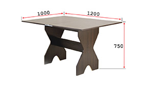 Комплект АМ15 стол (раскладной) + 4 табурета - Фото_2