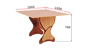 Комплект Уран стіл (розкладний) + 4 табурета - Фото_2