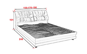 Кровать АМ23 КР с механизмом (металлический каркас) - Фото_2