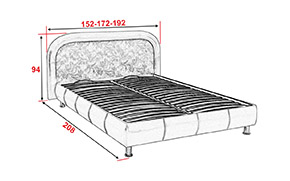 Кровать АМ38 КР с механизмом (металлический каркас) - Фото_1