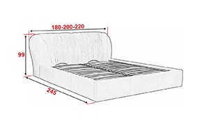 Ліжко АМ104 КР з механізмом (металевий каркас) - Фото_1