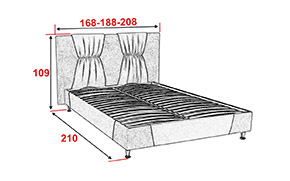 Кровать АМ37 КР с механизмом (металлический каркас) - Фото_1