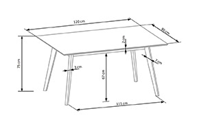 Комплект Cordoba стіл + 4 стільця - Фото_1