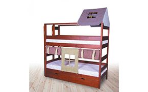 Двох'ярусне ліжко Смайл (без шухляд) - Фото