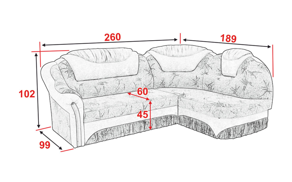 Угловой диван Вертус (1 подлокотник) - Фото_4