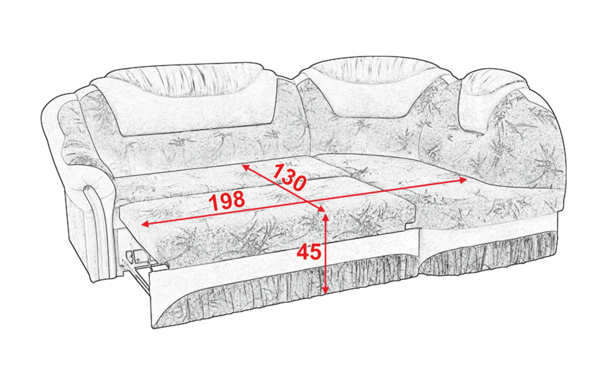Угловой диван Вертус (1 подлокотник) - Фото_5