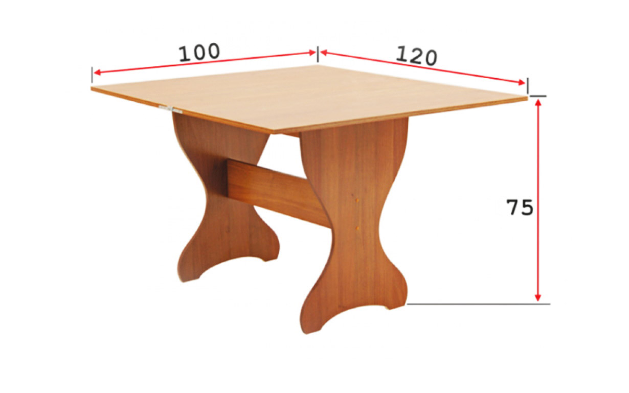 Комплект АМ16 стол (раскладной) + 4 табурета - Фото_2