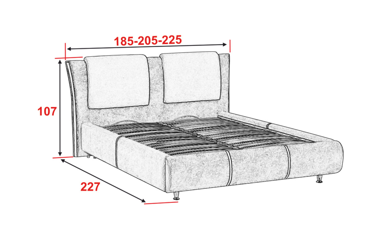 Кровать АМ26 КР с механизмом (металлический каркас) - Фото_1