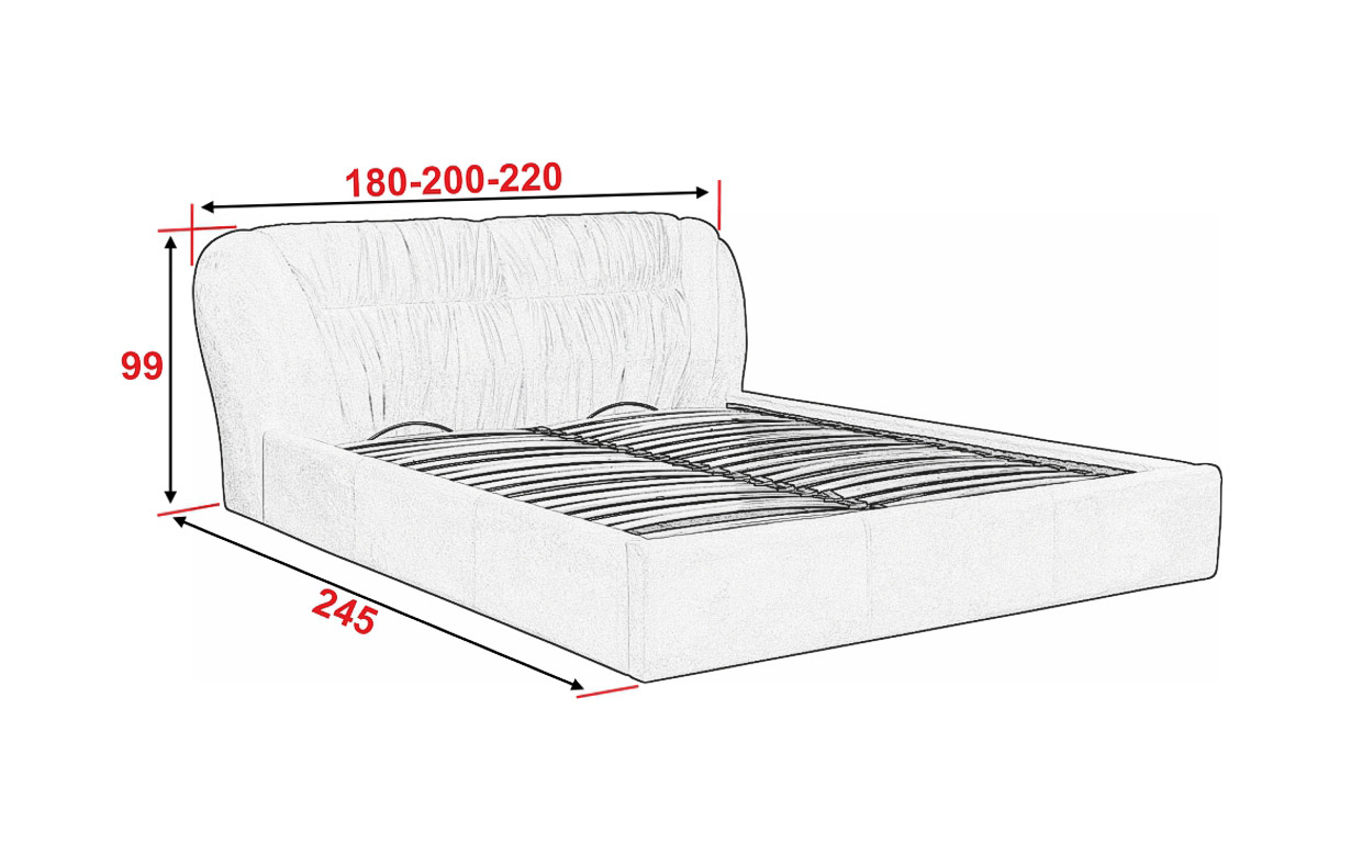 Кровать АМ104 КР с механизмом (металлический каркас) - Фото_1