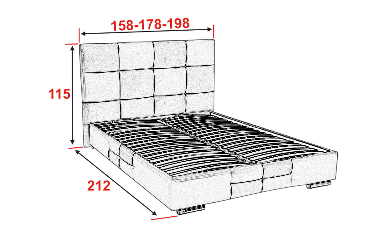 Кровать АМ30 КР с механизмом (металлический каркас) - Фото_1