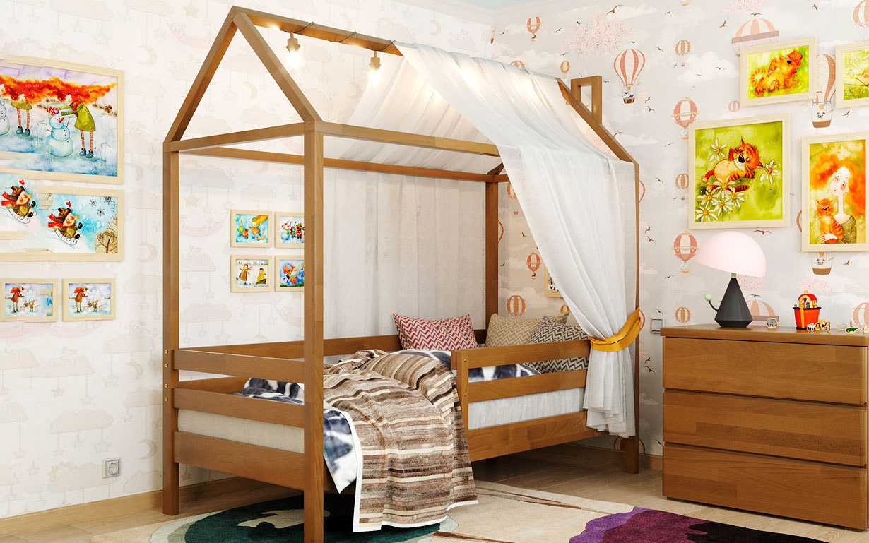 Ліжко Хатинка Джеррі 80х190 см. Arbor Drev - Фото
