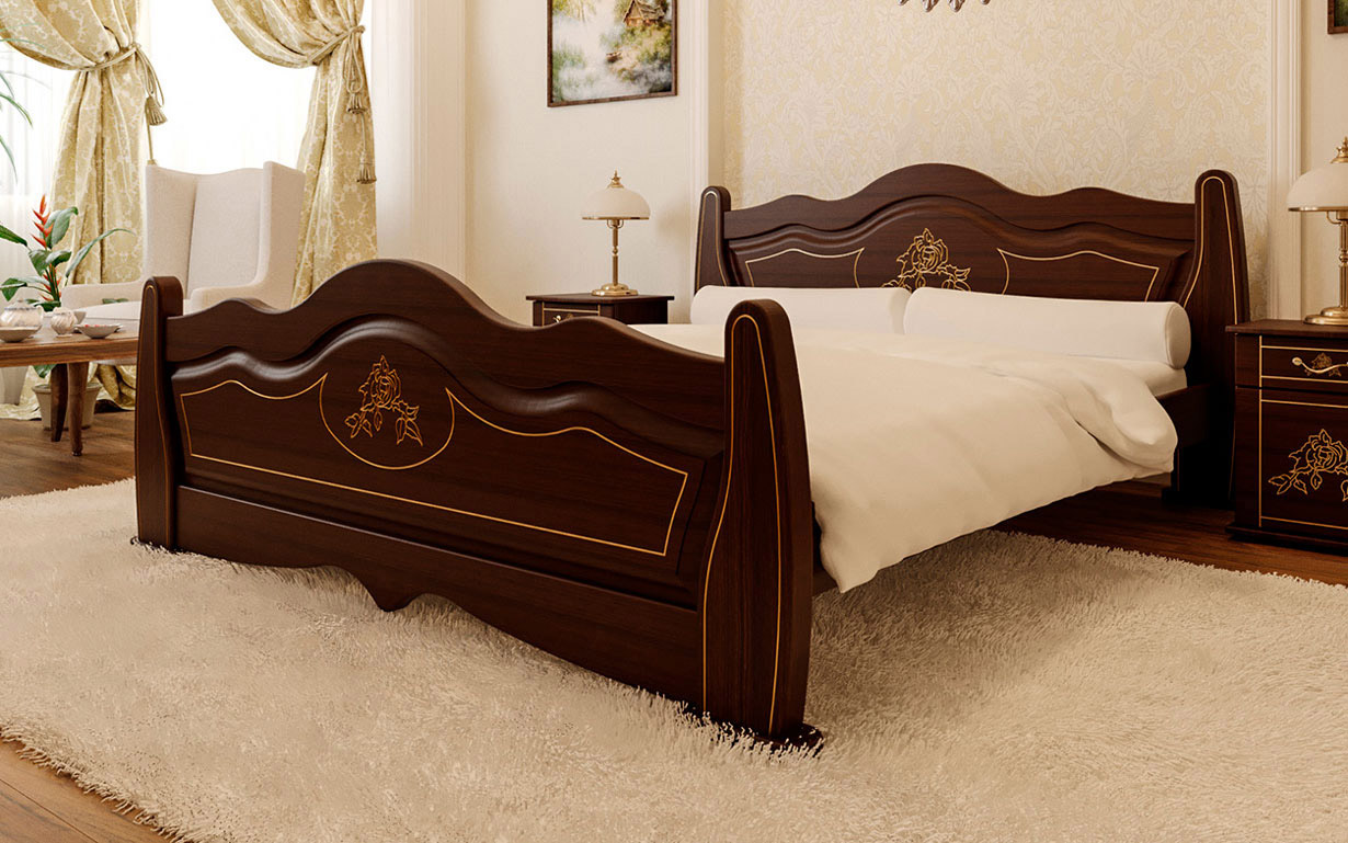 Кровать Мальва 140х190 см. ЧДК - Фото
