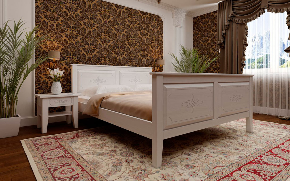 Кровать Майя (высокое изножье) 180х190 см. ЧДК - Фото