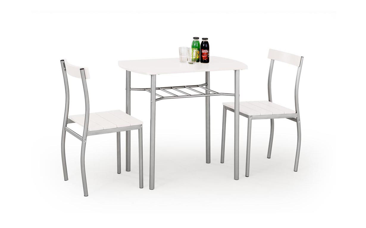 Комплект Lance white стіл + 2 стільця Halmar - Фото