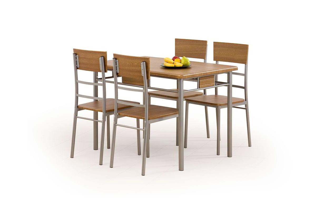 Комплект Natan стіл + 4 стільця Halmar - Фото