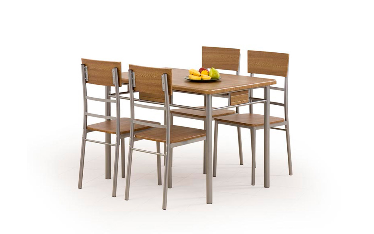 Комплект Nataniel стіл + 4 стільця Halmar - Фото