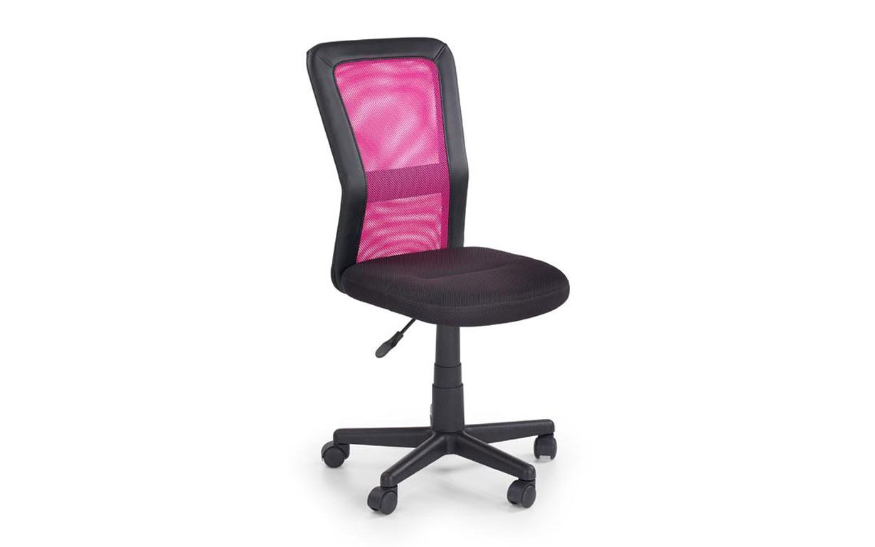 Крісло комп'ютерне Cosmo black/pink Halmar - Фото