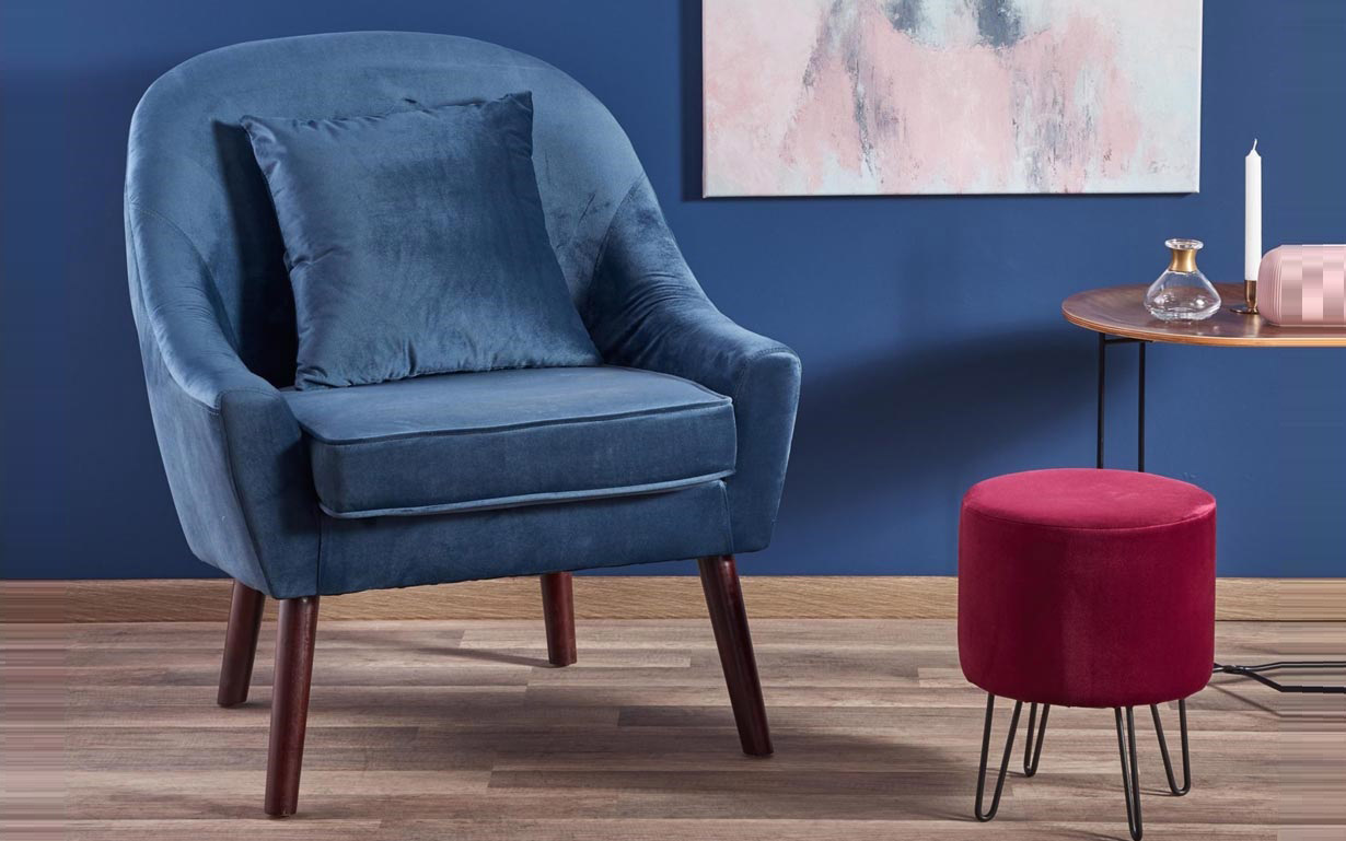 Кресло Opale dark blue Halmar - Фото