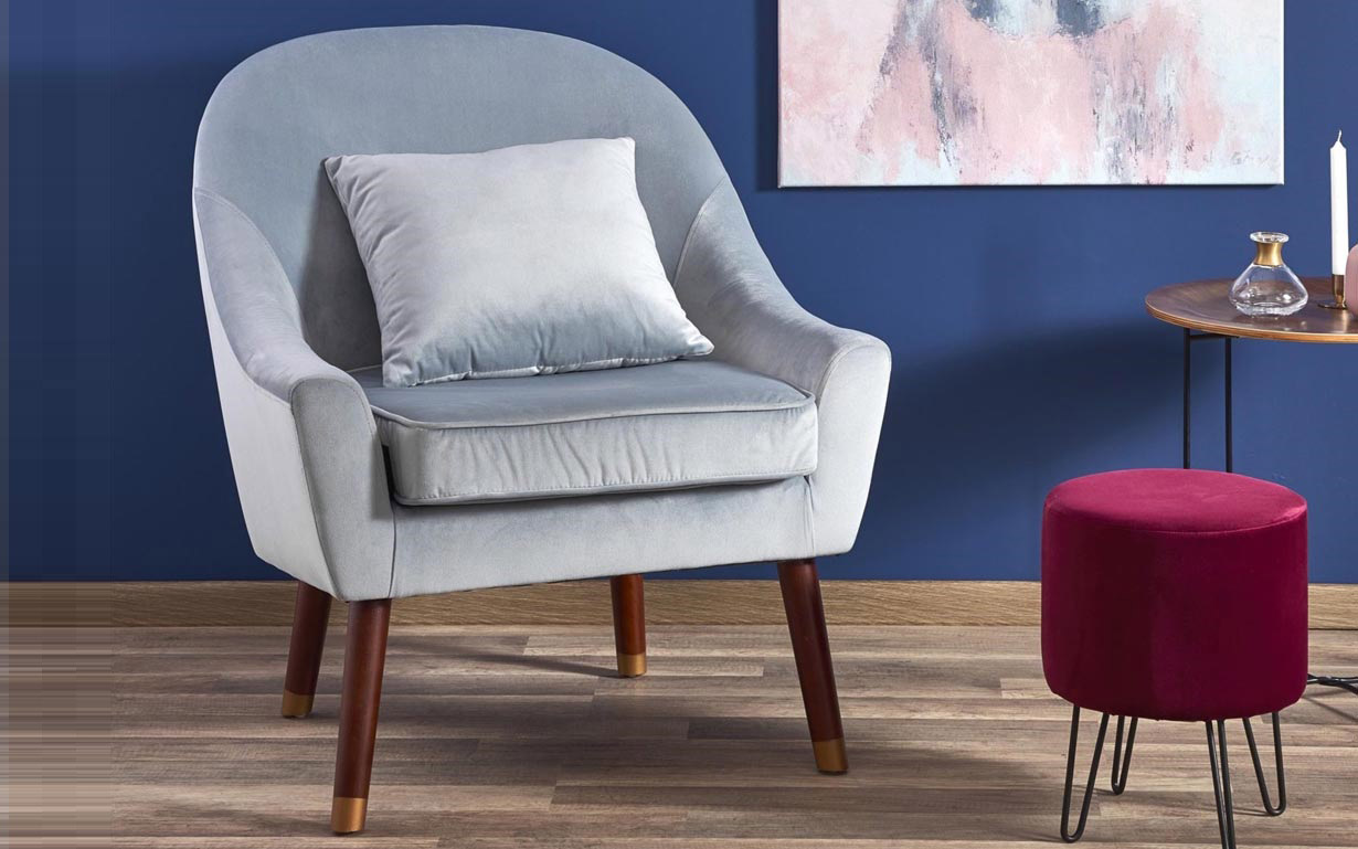 Кресло Opale light grey Halmar - Фото