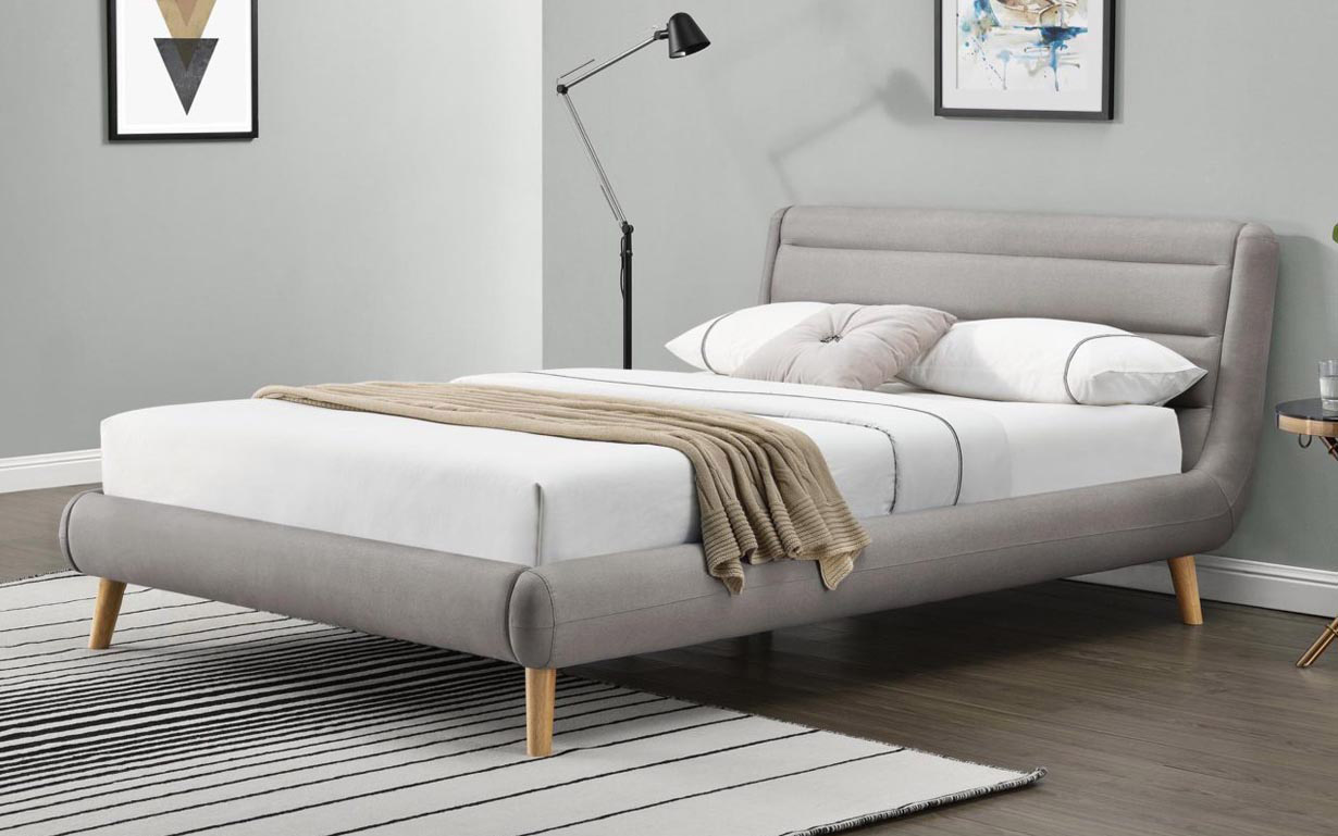 Ліжко Elanda light grey 160х200 см. Halmar - Фото