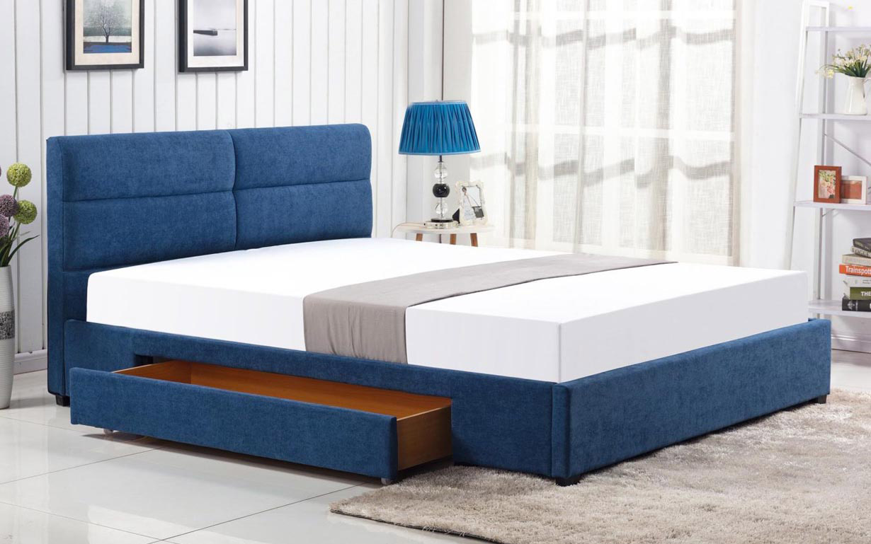 Ліжко Merida blue 160х200 см. Halmar - Фото