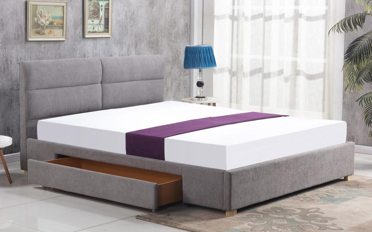 Ліжко Merida light grey 160х200 см. Halmar - Фото