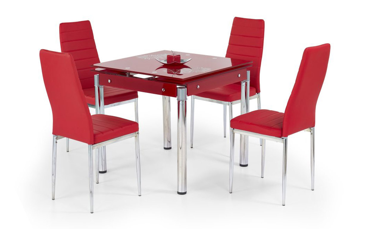 Стол обеденный Kent chrome steel red Halmar - Фото