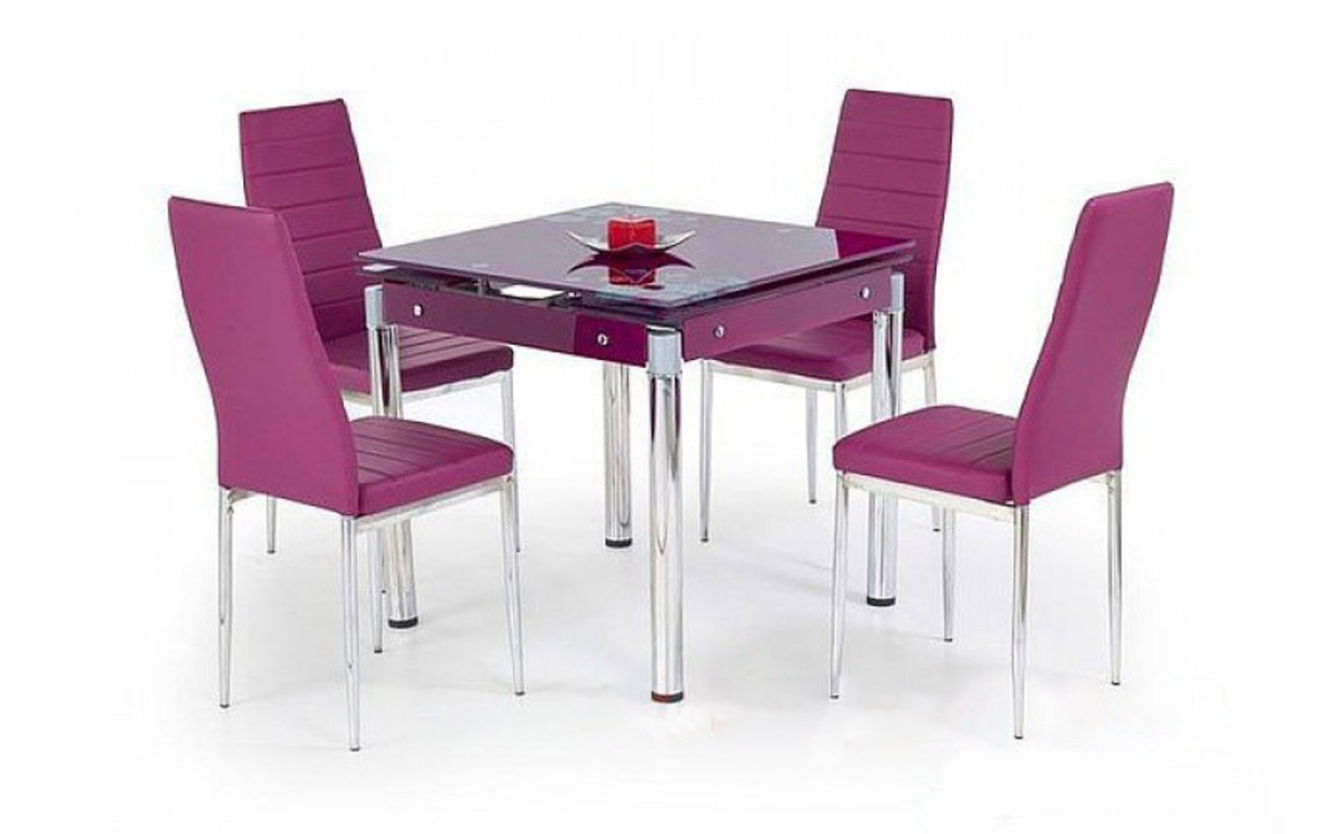 Стол обеденный Kent chrome steel violet Halmar - Фото