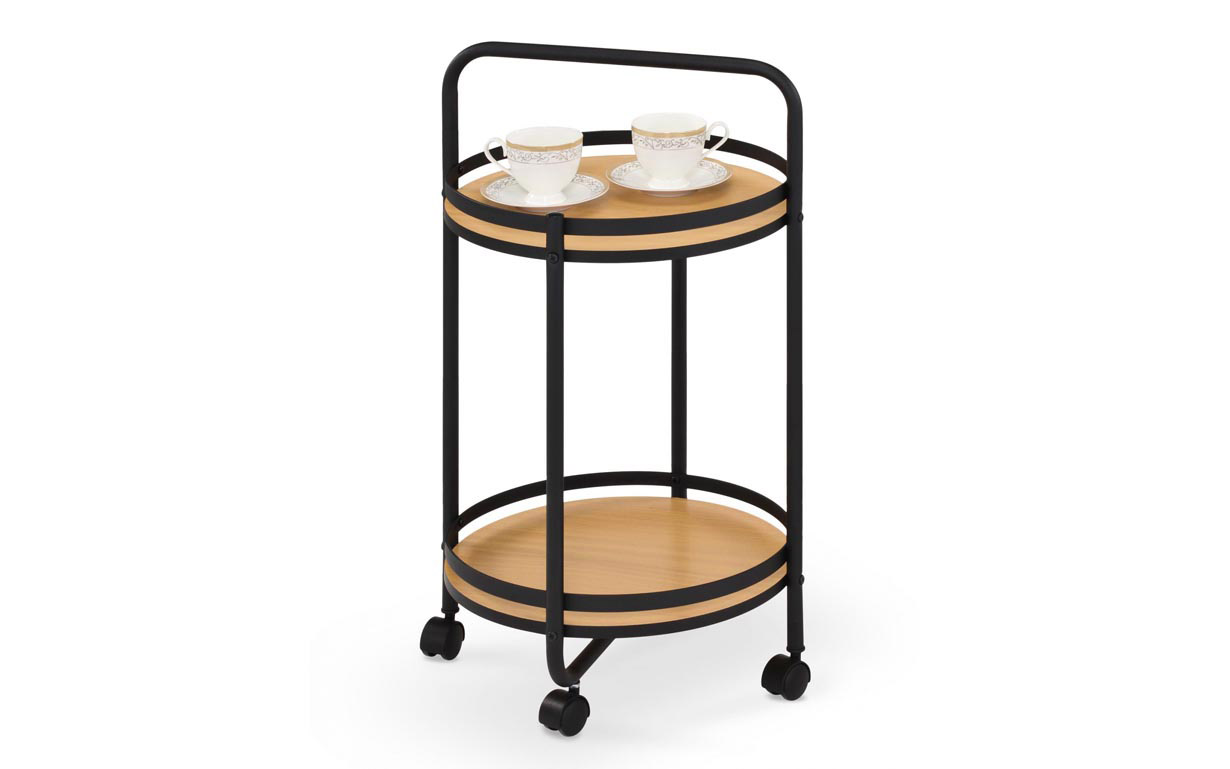 стеклянный чайный столик на колесиках