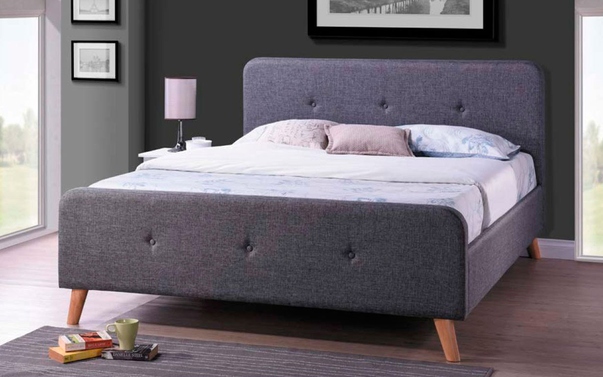 Ліжко Malmo grey 140х200 см. Signal - Фото