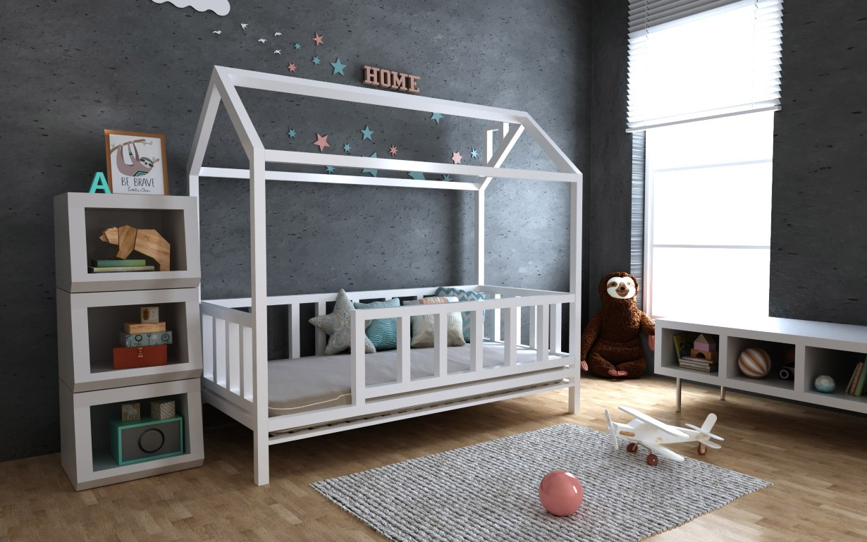 Кровать-домик Тедди 80х190 см. MegaOpt - Фото