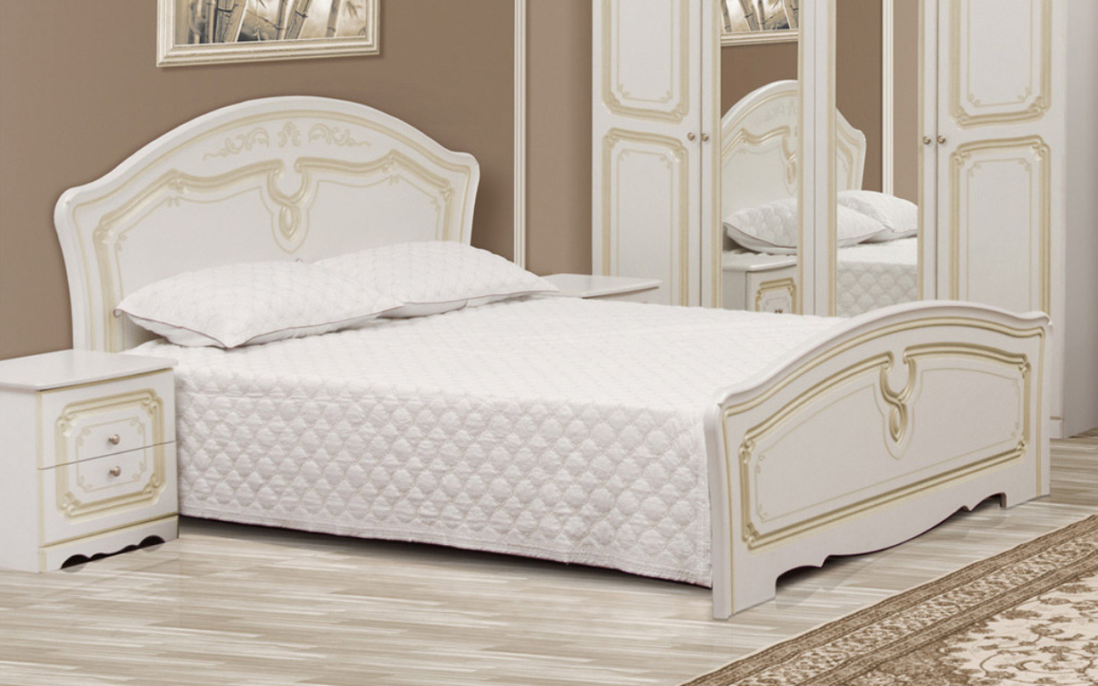Кровать Луиза с патиной 160х200 см. Мир Мебели - Фото