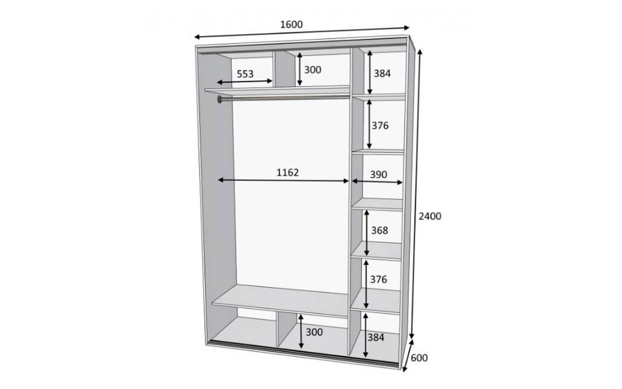 Шкаф-купе Анабель 160 см. Неман | atmo.ua. Купить Шкаф-купе Анабель 160 ...