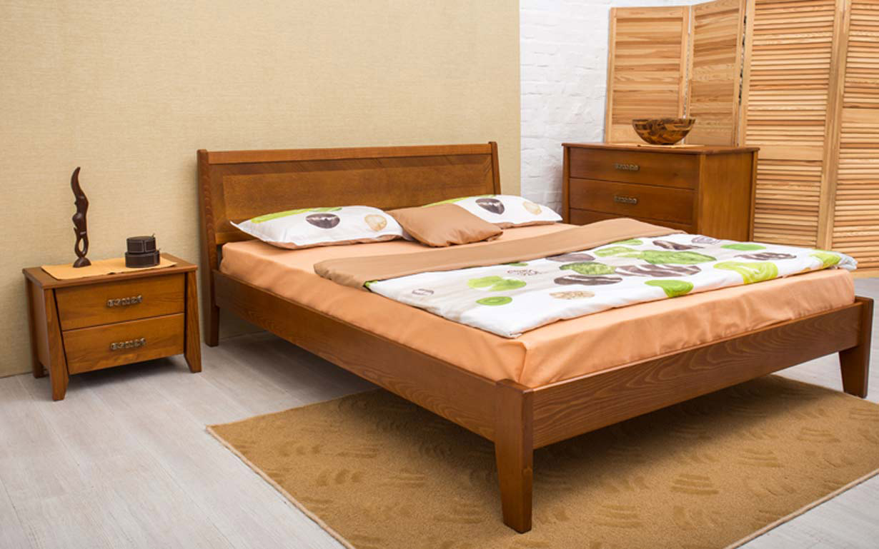 Ліжко Сіті без узніжжя з інтарсією 160х190 см. Олімп - Фото