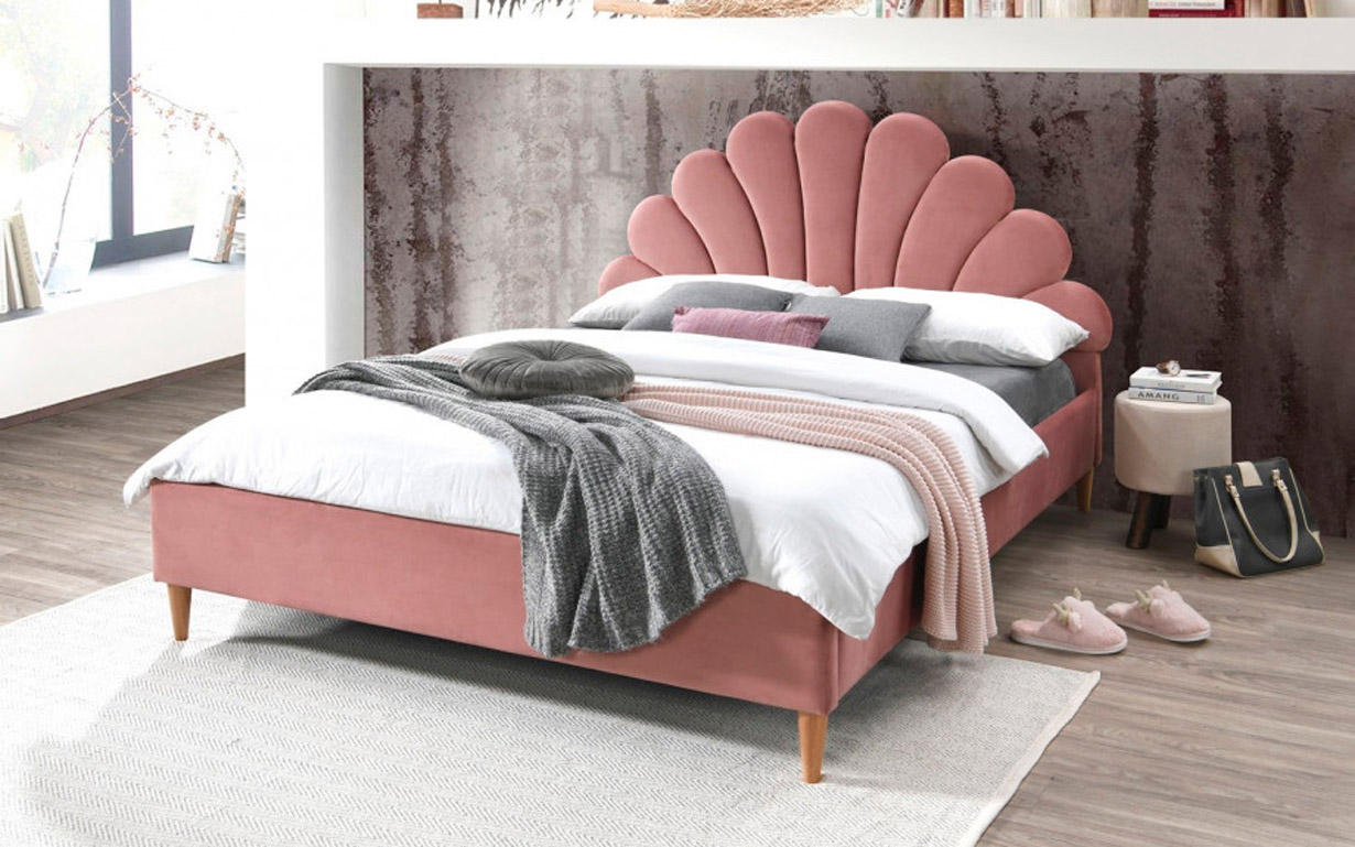 Ліжко Sanatana Velvet rozoviy 160х200 см. Signal - Фото