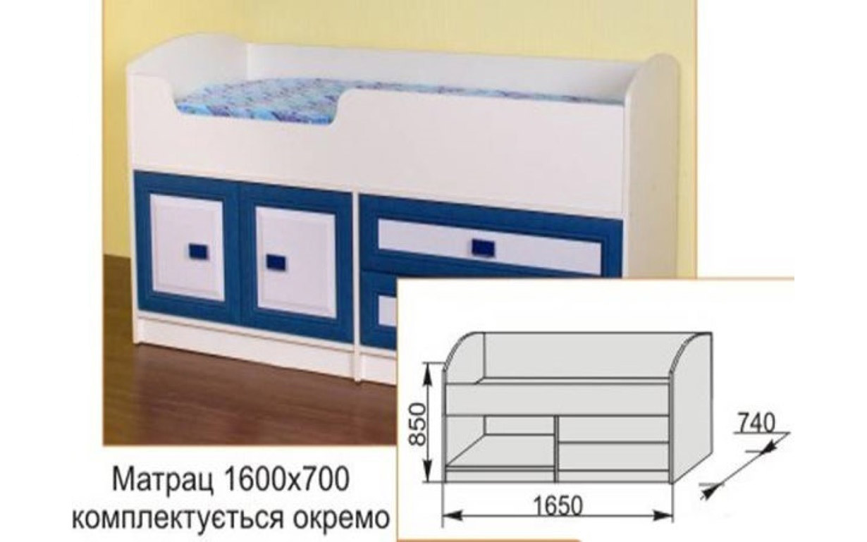Кровать Твинс-3 низ 70х160 см. (Лосось каролина) Сокме - Фото